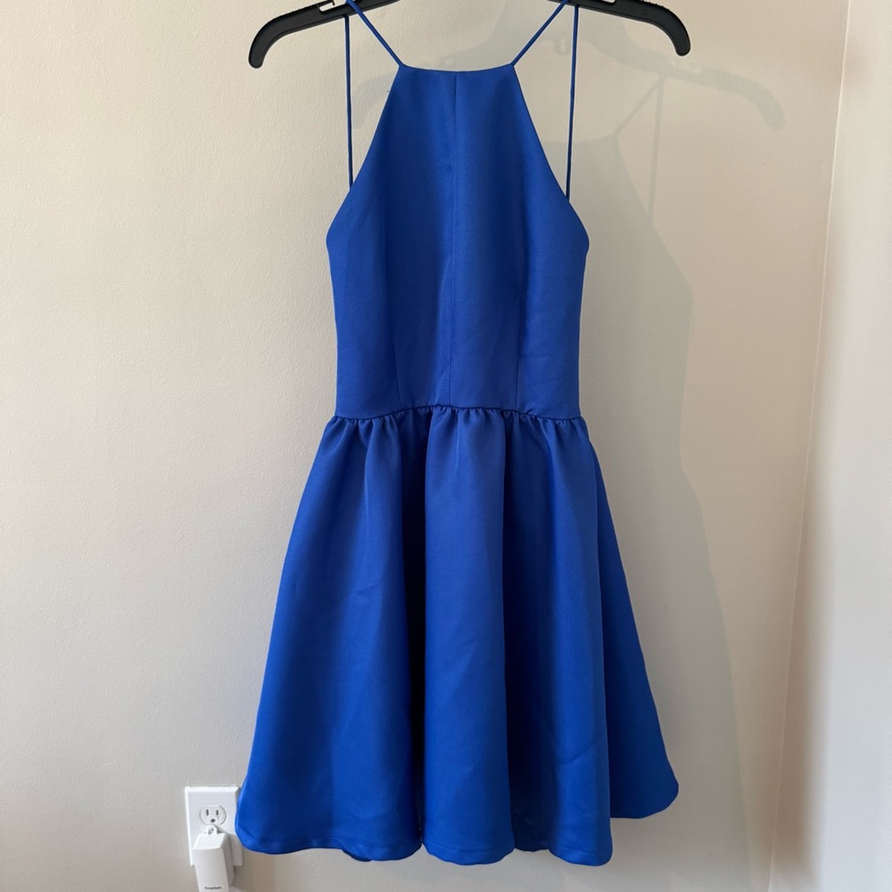 Bright Blue Open Back Dress